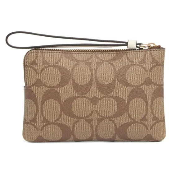 Brand New Coach Leather Strap Monogram Wristlet. Still wrapped! Gorgeous! NWOT. - Picture 6 of 7